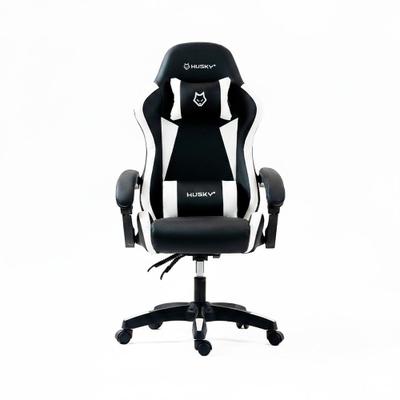 Cadeira Gamer Husky Storm 100, Até 120kg, Almofadas, Reclinável 135º, PU, Preta E Branca - HCG100PTBR