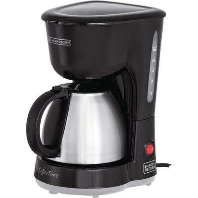 Cafeteira Elétrica 18 Xícaras Black & Decker CM15 com Jarra Inox Preta e Prata 127V