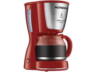 Cafeteira Elétrica 18 Xícaras Mondial Dolce Arome C-35 Vermelha e Prata 127V
