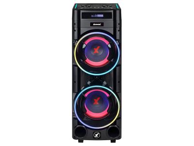 Caixa de Som Torre Amvox ATX 1600M Pancadão Bluetooth 1600W Amplificada