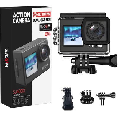 Câmera de Ação SJCAM SJ4000 Dual Screen 4K Original com Suporte para Microfone Externo  Ideal para Esportes, Motos e Aventuras