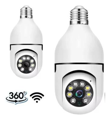 Camera Ip Segurança Lampada Panoramica Wifi Prova dÁgua Infravermelho