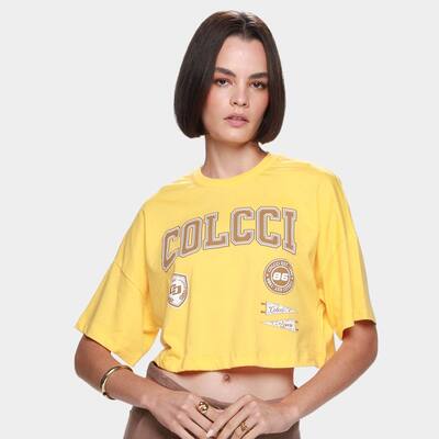 Camiseta Cropped Colcci 1986 Feminina