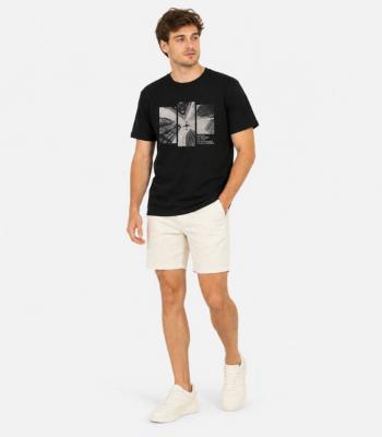 Camiseta Masculina Manga Curta Diametro Preto