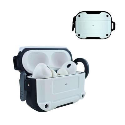 Capa Resistente Armour Nerdcase, Compatível com AirPods Pro 1 e 2, Branca e Preta
