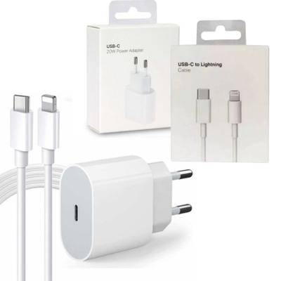 Carregador Turbo 20w Completo Lightning Compatível com iPhone XR 11 12 13 14 Pro e Pro Max Fonte e Cabo Bivolt