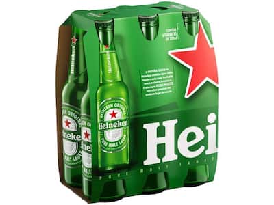 Cerveja Heineken Long Neck 330ml Pack com 6 Unidades