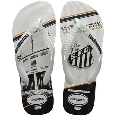 Chinelo Havaianas Licenciado TOP Santos 39/0 Branco PAR