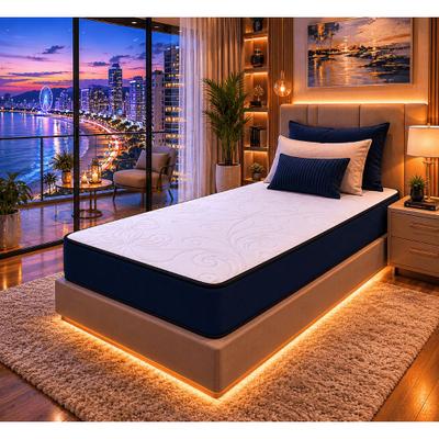 Colchão de Solteiro D28 17cm Firme Confortável Bordado Premium Durabilidade Máxima Oferta Relâmpago