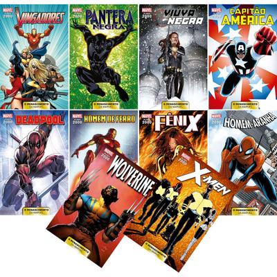 Coleção Completa Marvel Anos 2000 Renascimento 10 Volumes Panini HQs Imperdível