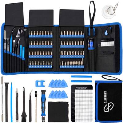 Conjunto de chaves de fenda de precisão STREBITO Electronics 142 peças