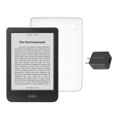 eReader Kobo Clara BW 6" à prova d'água 16 GB com capa