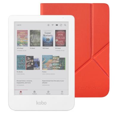 eReader Kobo Clara Colour 6" à prova d'água com estojo vermelho caiena