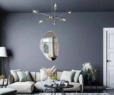 Espelho Para Sala de Estar 95cm Vertical Orgânico Lapidado