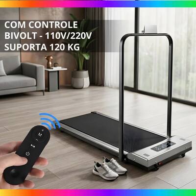Esteira Elétrica Ergométrica Bivolt Motorizada Dobrável Academia Doméstica