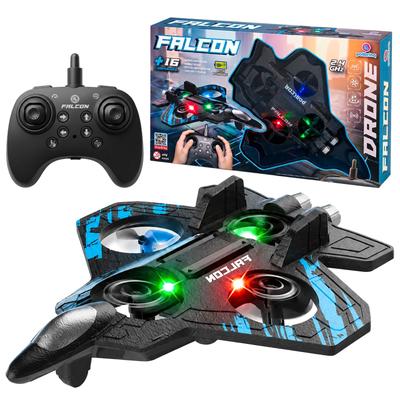 Falcon Drone De Controle Remoto Avião Bateria Recarregável Luzes LED 2.4GHz