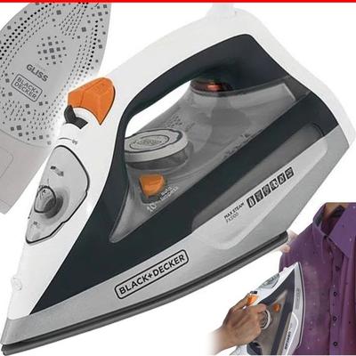 Ferro De Passar Roupa Black Decker A Vapor 2000w FX3100 com ANTI GOTEJAMENTO autolimpante CINZA E LARANJA