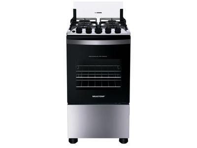 Fogão 4 Bocas a Gás Brastemp BFO4NBRUNA com Acendimento Automático Inox Bivolt