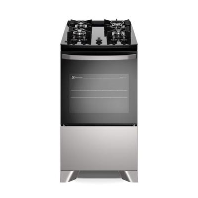 Fogão 4 bocas Electrolux Cinza Efficient Mesa Vidro, Tripla Chama e PerfectCook (FE4GG)
