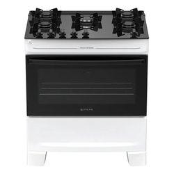 Fogão 5 Bocas Branco com Mesa de Vidro Atlas Mônaco Top Glass Bivolt