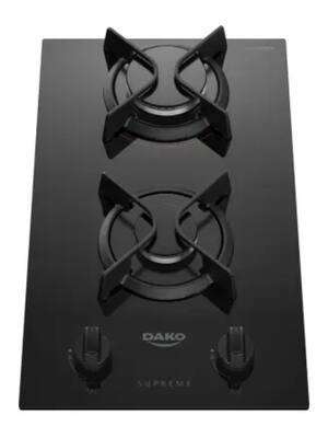 Fogão Cooktop 2 Bocas À Gás Dako Supreme Com Mesa de Vidro Temperado