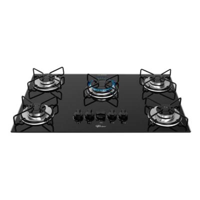 Fogão Cooktop a Gás Fischer 36360-102676 5 Bocas Mesa Vidro Acendimento Superautomático Bivolt