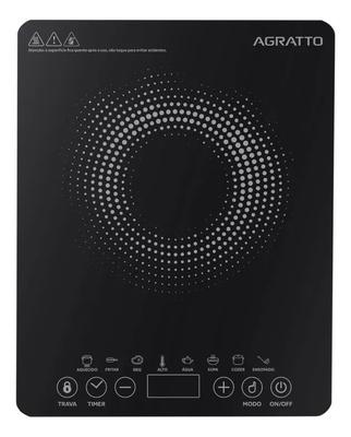 Fogão Cooktop de Indução 1 Boca Agratto Acki02i - com Controle de Temperatura