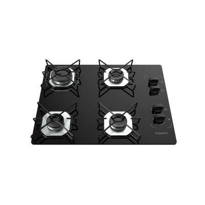 Fogão Cooktop Fogatti Ori 4 Bocas Vidro Preto Bivolt