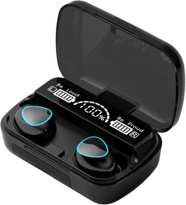 Fone De Ouvido InEar Sem Fio E6S Preto Com Luz Led