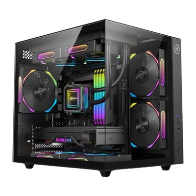 Gabinete Gamer Kalkan Midgard, Mid Tower, Micro-ATX, Lateral em Vidro Temperado, Sem FANs, Preto - KLK00039