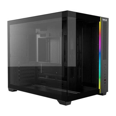 Gabinete Gamer Redragon Wideload Mini Lite RGB, Mini Tower, M-ATX, Sem Fans, Preto - CA-611B
