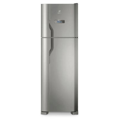 Geladeira Electrolux Frost Free 371L Turbo Congelamento Duplex Cor Inox DFX41