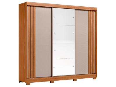 Guarda-roupa Casal com Espelho 3 Portas de Correr 6 Gavetas Demóbile Lille