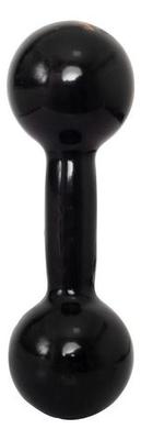 Halter Emborrachado 3kg Peso P/ Treino Academia Cor Preto