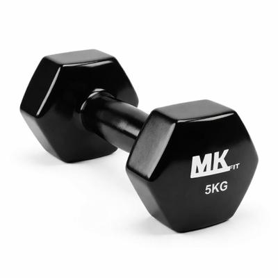 Halter Sextavado 5kg MK FIT Revestido Premium MKFIT