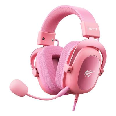 Headset Gamer Havit H2002D, Drivers 53mm, P3, XBOX ONE e PS4, Rosa - HV-H2002P
