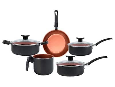 Jogo de Panelas Brinox de Alumínio Cinza 5 Peças Topázio