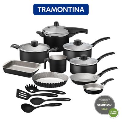 Jogo De Panelas Tramontina 13 Peças Com Panela De Pressão e Utensílios