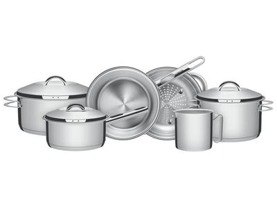 Jogo de Panelas Tramontina Inox 6 Peças Solar