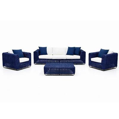 Jogo De Sofa Fucsia Em Corda Náutica Area Externa Jardim
