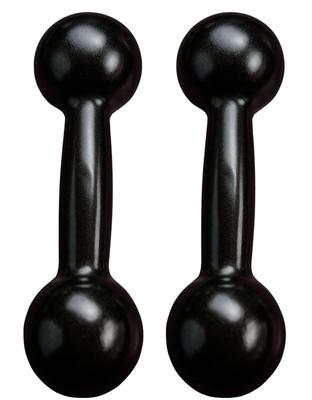 Kit 2 Halter 1Kg Ferro Emborrachado Musculação Academia Alui