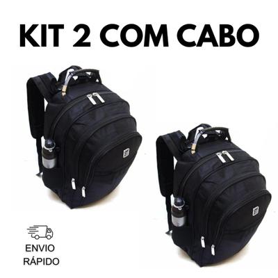 Kit 2 Mochilas Viagem Impermeável Reforçada