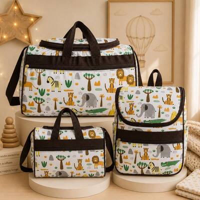 Kit 3 Bolsas Maternidade Bebe Várias Cores Menina/Menino Cor:Laranja