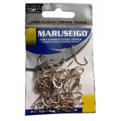 Kit 50 Anzol Pesca Marine Sports Maruseigo Nickel N-16