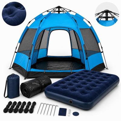 Kit barraca camping 5-8 pessoas + colchão casal inflável