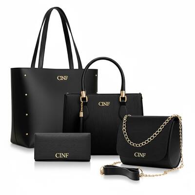 Kit Bolsa Feminina Sacola Grande + Bolsa Média + Tira Colo + Carteira