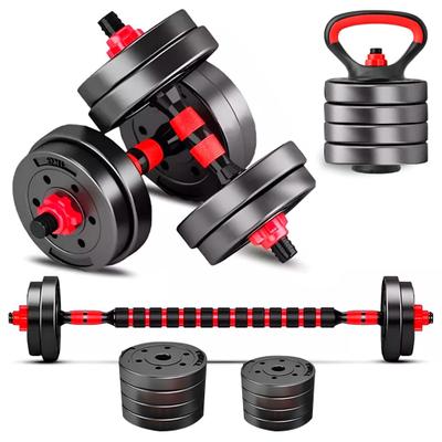 Kit Halteres Barras Anilhas Kettlebell Musculação 6 em 1 Peso Ajustável Consport