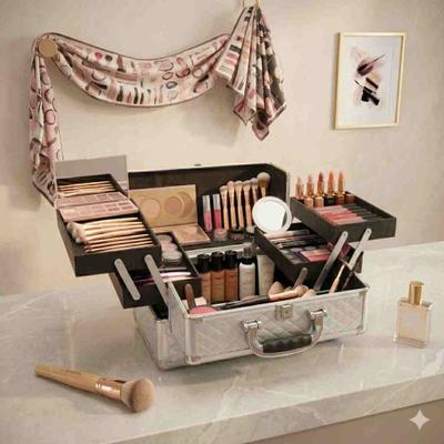 Kit Maleta De Maquiagem Completa Pinceis e Paleta Ruby Rose