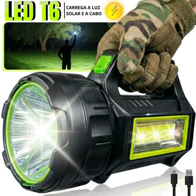 Lanterna Profissional Holofote 100000 Lúmens Bateria Usb