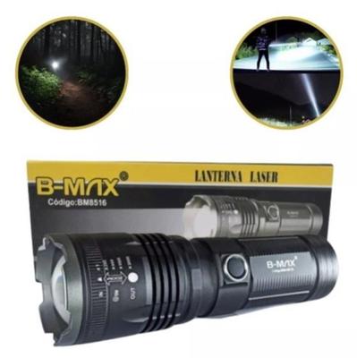 Lanterna Tática B-MAX 8516 Sabre De Luz Usb Recarregável Forte Potente Lanterna Preto Luz Branco